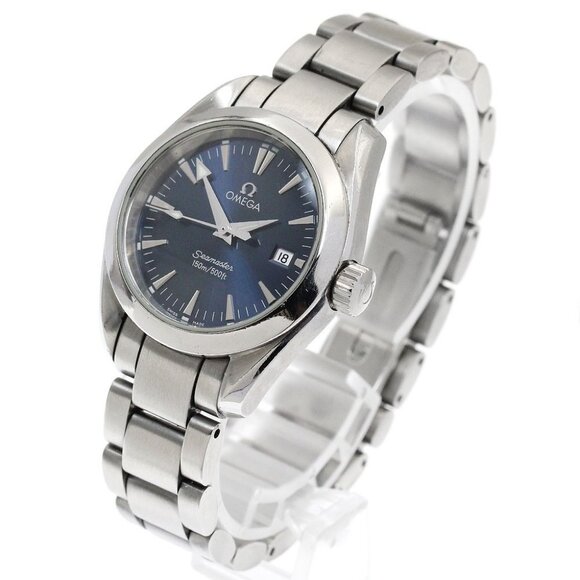 OMEGA Seamaster Aqua Terra 2577.80 Date Navy Dial Quartz Ladies Watch_888168 - Picture 2 of 6